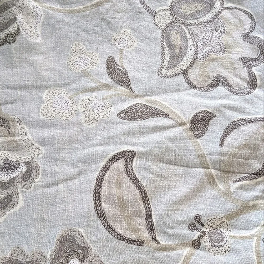 Harbor House Modern Floral Blue Brown 100% Cotton Duvet Cover F/Q